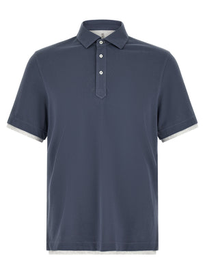 Brunello Cucinelli Double Layer Polo Shirt