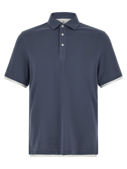 Brunello Cucinelli Double Layer Polo Shirt