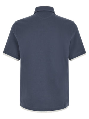 Brunello Cucinelli Double Layer Polo Shirt