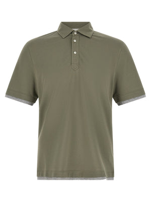 Brunello Cucinelli Faux Layering Polo Shirt