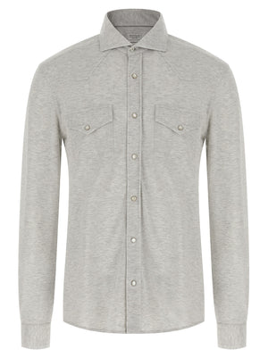 Brunello Cucinelli Piqué Cotton Shirt