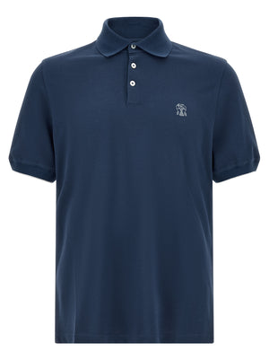 Brunello Cucinelli Logo Piqué Polo Shirt
