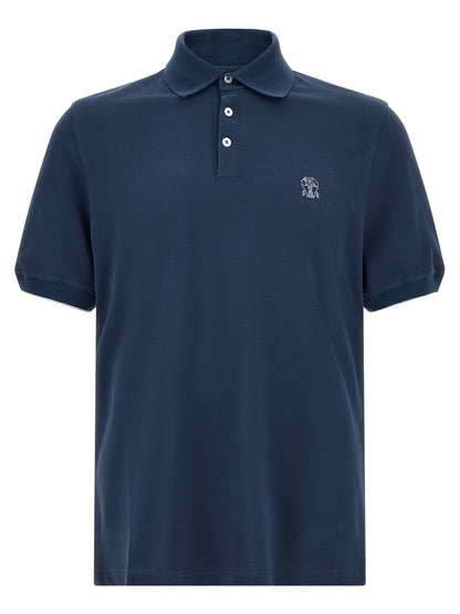 Brunello Cucinelli Logo Piqué Polo Shirt