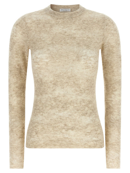 Brunello Cucinelli Flower Lace Sweater
