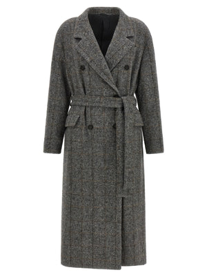 Brunello Cucinelli Check Tweed Coat