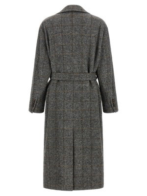 Brunello Cucinelli Check Tweed Coat
