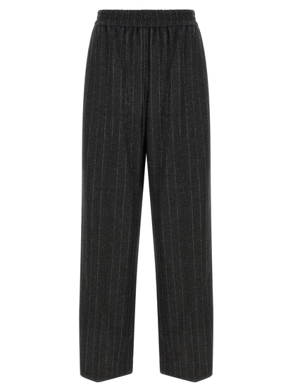 Brunello Cucinelli Micro Sequin Pinstripe Pants