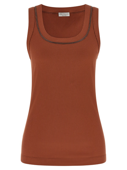 Brunello Cucinelli Shiny Trim Top