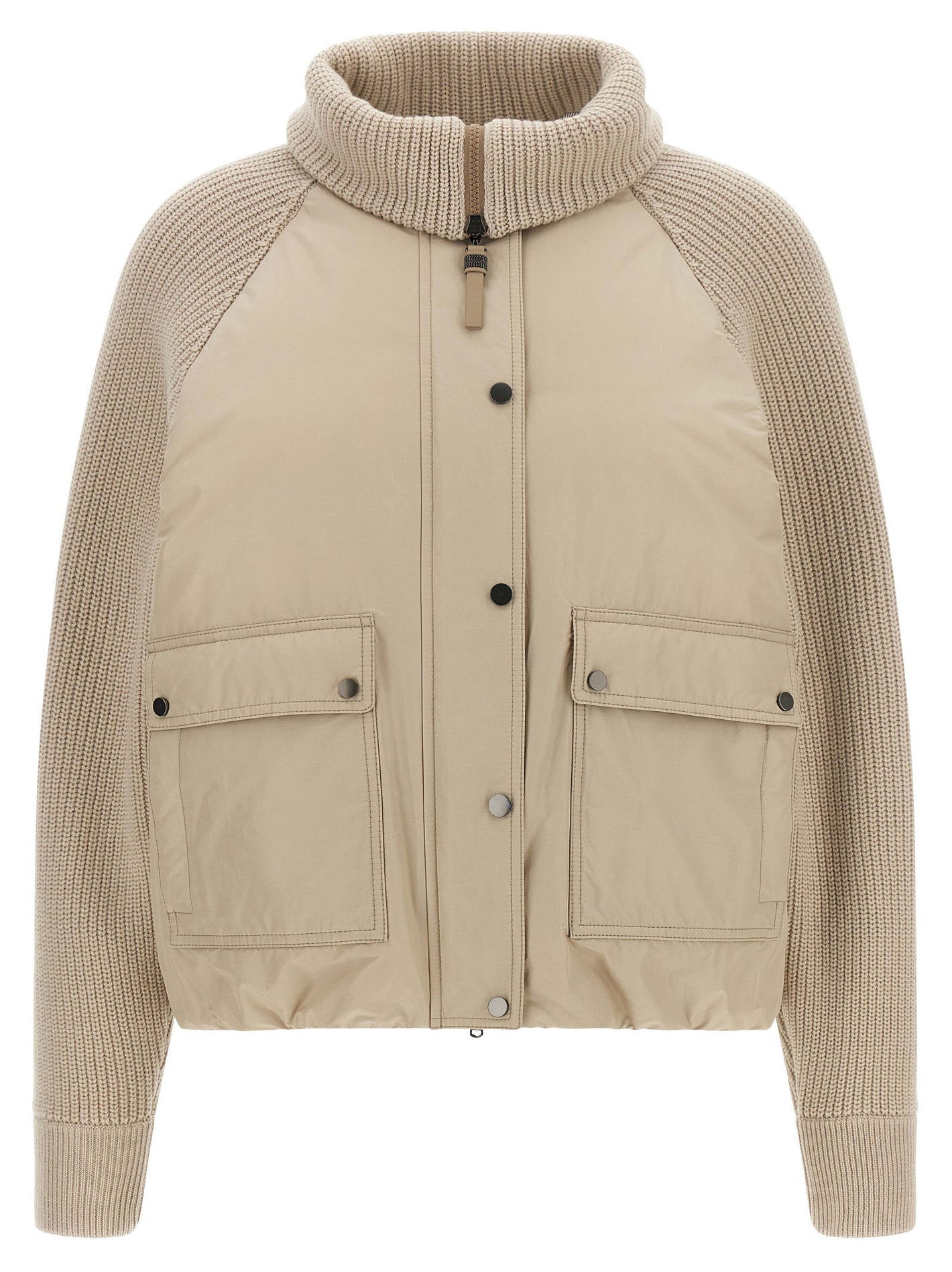 Brunello Cucinelli Knit Insert Down Jacket