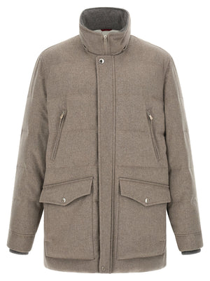 Brunello Cucinelli Membrane Wool Flannel Parka