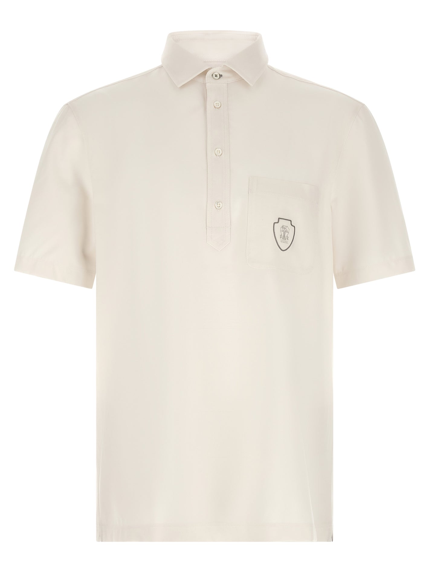 Brunello Cucinelli Heraldic Logo Polo Shirt