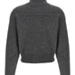 Brunello Cucinelli Shiny Zipper Pull Wool Cardigan