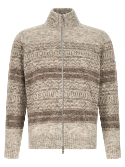 Brunello Cucinelli Nordic Jacquard Cardigan