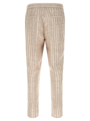 Brunello Cucinelli Striped Linen Trousers