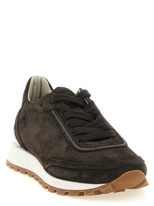 Brunello Cucinelli Monile Suede Sneakers