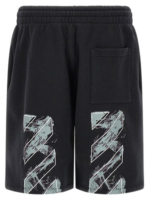 Off White Paint Diag Skate Bermuda Shorts