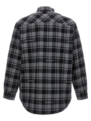 Off White Check Flannel Padded Jacket