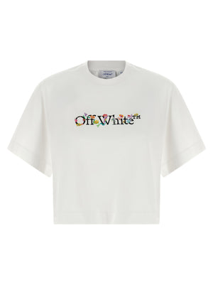 Off White Bookish Glowing Flower T-shirt