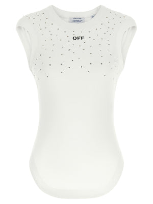 Off White Top Swarowski