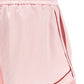 Off White Jacquard Satin Pajama Shorts