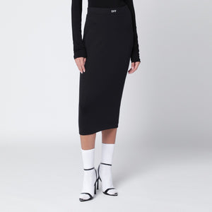Off White Off-White™ Black pencil skirt with OFF logo