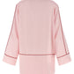Off White Jacquard Satin New Roxy Pajama Shirt