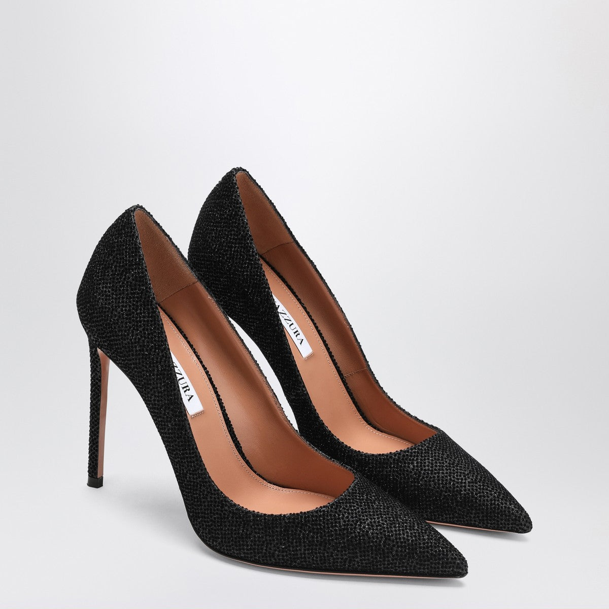 Aquazzura Aquazzura Purist Pump 105 black with rhinestones