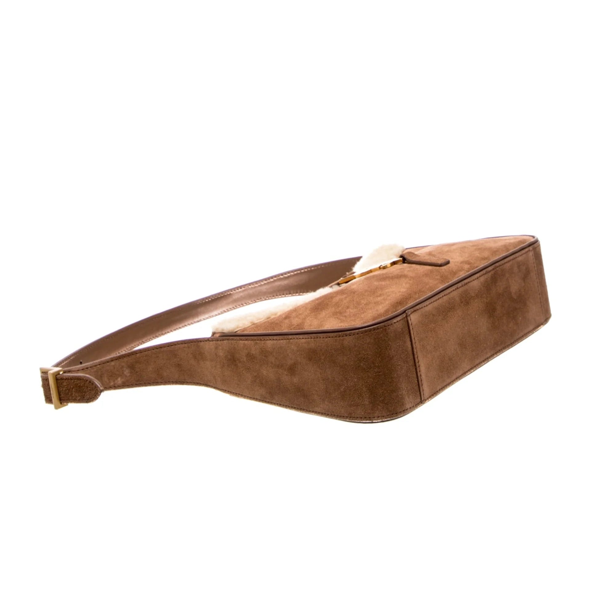 Brown belt bag on a white background