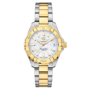 Tag Heuer Aquaracer Gold Plated And Stainless Steel Ladies Watch