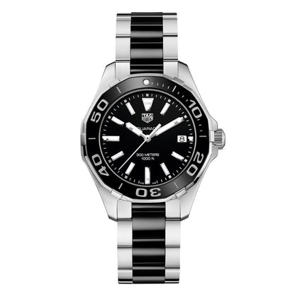 Tag Heuer Aquaracer Stainless Steel And Black Ceramic Ladies Watch