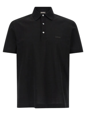 Zegna Piqué Cotton Polo Shirt