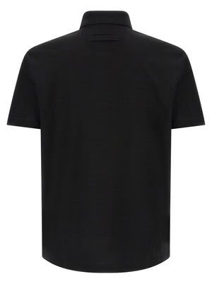 Zegna Piqué Cotton Polo Shirt