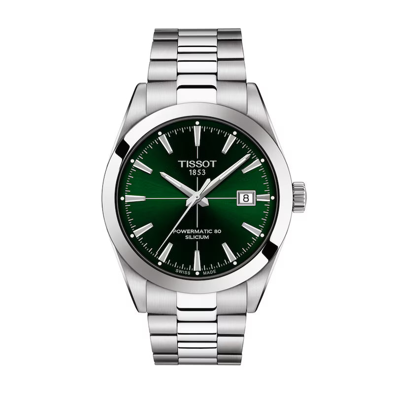Tissot Gentlemen Silicium Powermatic 80 Green Dial Watch T127.407.11.091.01