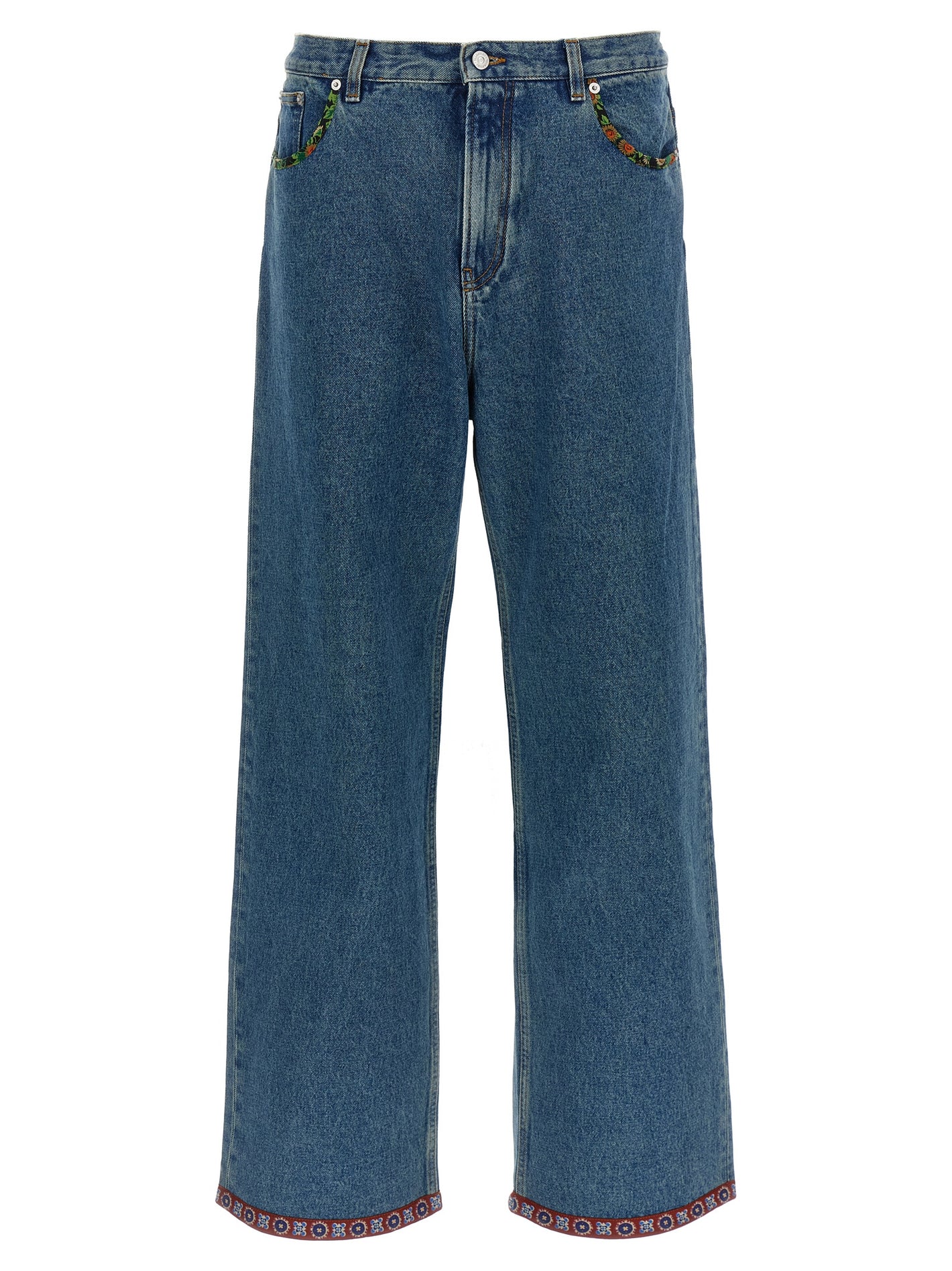 Valentino Garavani Floral Insert Jeans