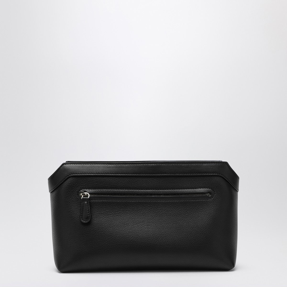 The Row Black leather clutch bag
