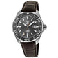 Tag Heuer Aquaracer Caliber 5 Black Dial Brown Leather Strap Watch For Men Way201m Fc6474