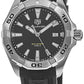 Tag Heuer Aquaracer Quartz Black Dial Black Rubber Strap Watch For Men Wbd1110 Ft8021