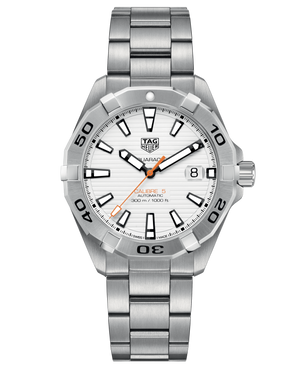 Tag Heuer Aquaracer Automatic White Dial Silver Steel Strap Watch For Men Wbd2111 Ba0928