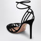 Aquazzura Aquazzura Wild Dream 105 black velvet sandals