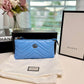 Gucci GG Marmont Small Blue Zipper Pouch