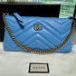 Gucci GG Marmont Small Blue Zipper Pouch