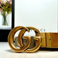 Gucci GG Thin Reversible Monogram and Ivory Belt Size 95