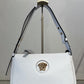 Versace Vitello Leather Shoulder Bag White