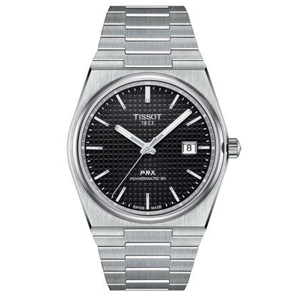 Tissot Prx Powermatic 80 Mens Black Watch T1374071105100