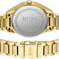 Hugo Boss Womens 1502584 Grand Course Quartz Gold Tone Stainless Steel Watch