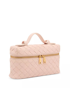 Bottega Veneta Bang Bang Intrecciato Leather Vanity Case Cameo