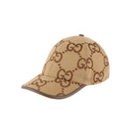 Jumbo GG canvas baseball hat with Gucci logo on a white background