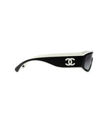 chanel shield sunglasses w/b