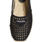 Prada Logo-Plaque Raffia Espadrilles