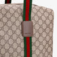 GG Supreme Fabric Medium Duffle Bag With Web